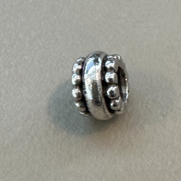 PANDORA Dots & Lines Charm SPACER RETIRED 925 ALE Bead - EUC - Picture 1 of 8